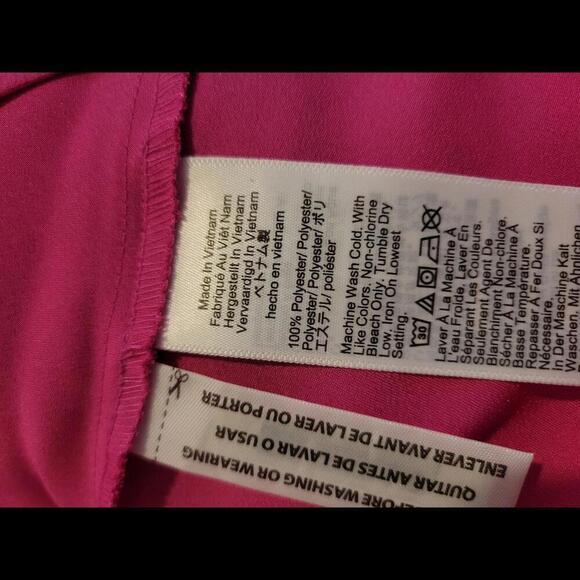 J Crew xs hot pink ruffled sleeve blouse - Picture 4 of 4